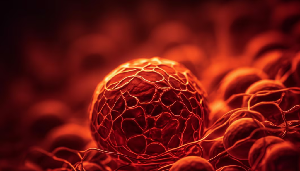 Imagine microscopică a celulei articulare, reprezentând acțiunea profundă a Complexului Arthro-Protect™ din Aktibion pentru regenerare.